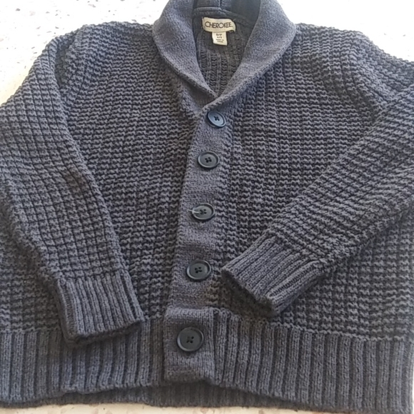 Cherokee | Charcoal Bulky Knit Sweater Cardigan | S - Picture 3 of 7